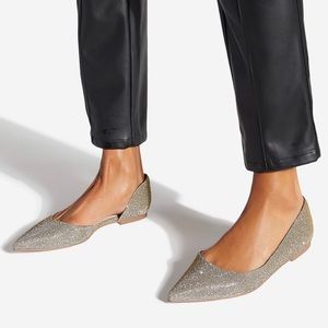Sparkling Metallic Ismene ballet Flats